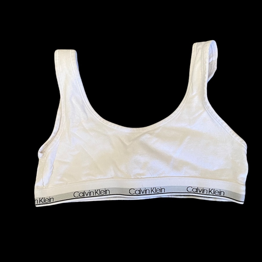 Calvin Klein Girls Stretch Cotton Sports Bra (Bralette)